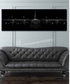 MC-130J Jet Black Super Wide Canvas Print