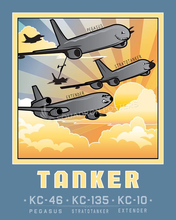 MCAFGTS-TANKERS-Book-Art-featured-aircraft-lithograph-vintage-airplane-poster
