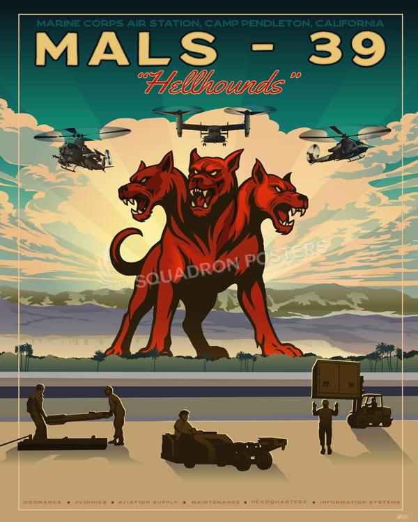 MCAS Camp Pendleton MALS 39 Art by Squadron Posters!