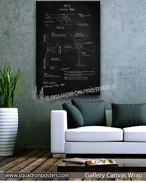 MH-6_Little_Bird_Blackboard_SP00932-squadron-posters-vintage-canvas-wrap-aviation-prints