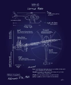 MH-6 Little Bird Blueprint Art