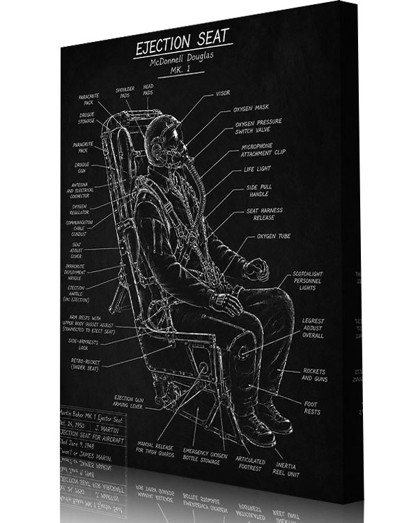MK 1 Ejection Seat Blackboard Art by Squadron Posters!