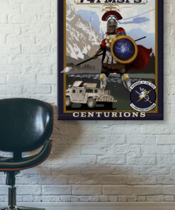 Malmstrom AFB 741st MSFS Centurions vintage style military aviation canvas art by Squadron Posters SP01804