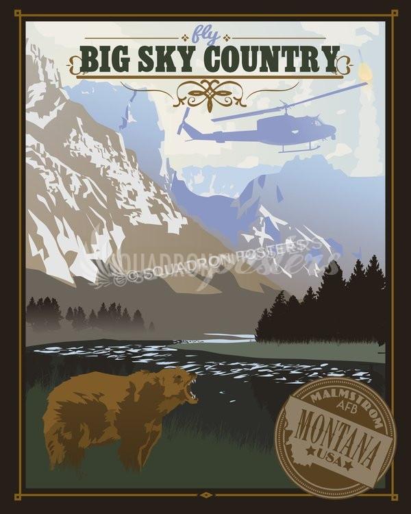 Malmstrom AFB 341-MW malmstrom-afb-military-aviation-poster-art-print