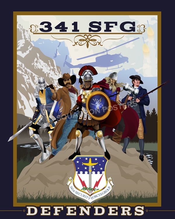 Malmstrom AFB 341 SFG DEFENDERS Squadron Posters