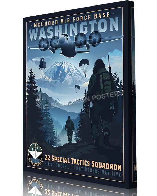 McChord AFB C-130 CH-47 22 STS Art