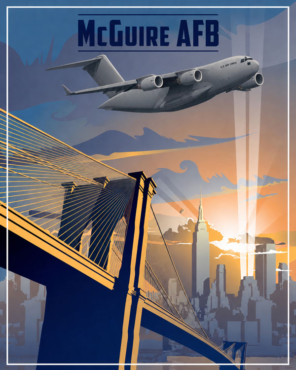 McGuire AFB C-17 Art by Squadron Posters!