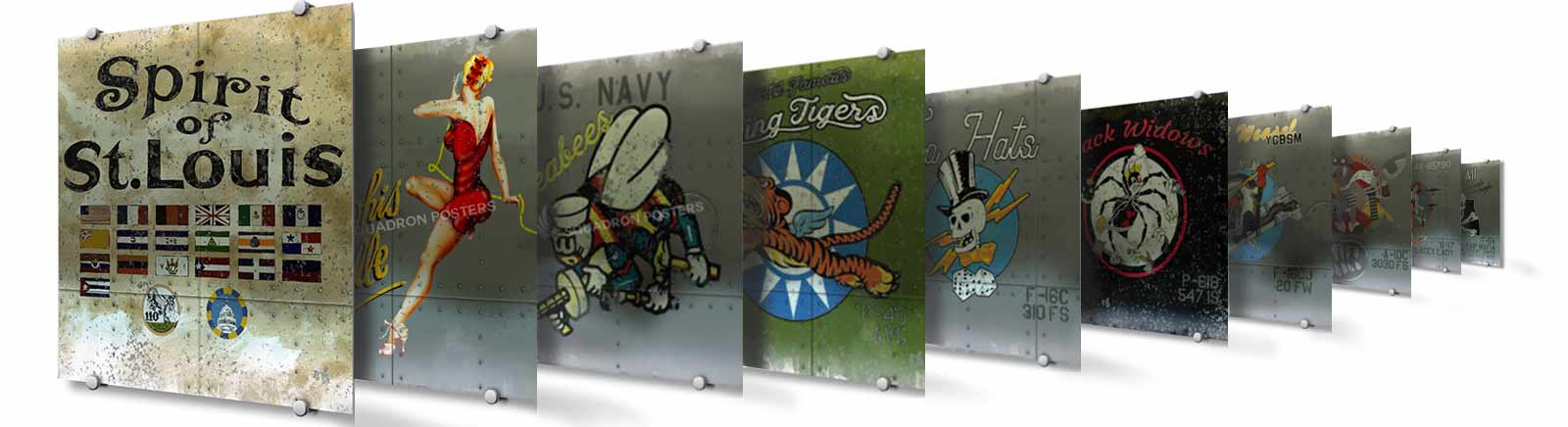 Custom Metal Nose Art WWII Metal Nose Art wall art panel gift painting aluminum