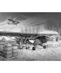 Milk Run Civil Air Patrol 16x20 FINAL Ron Finger SPN02323MFEAT-jet-black-aircraft-lithograph