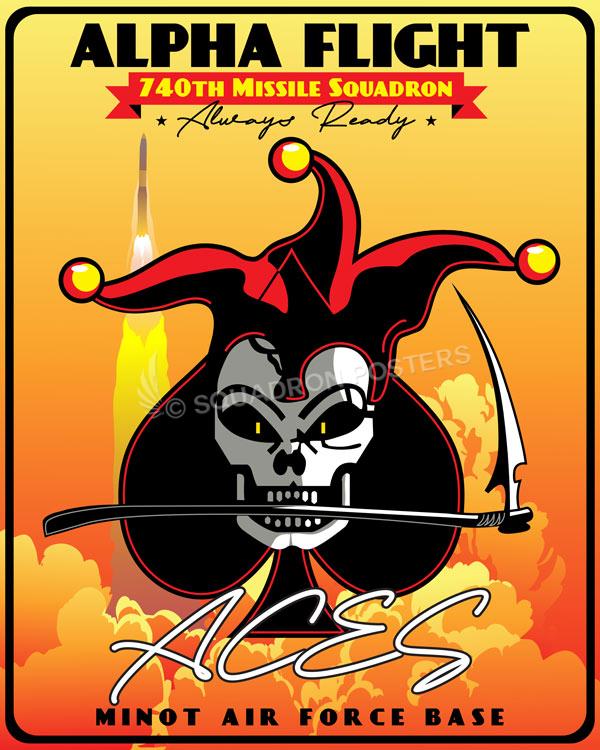 Minot AFB 740th MS Alpha Flight ACES Art