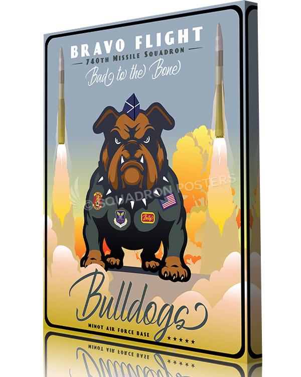 Minot AFB 740th MS Bravo Flight Bulldogs Art