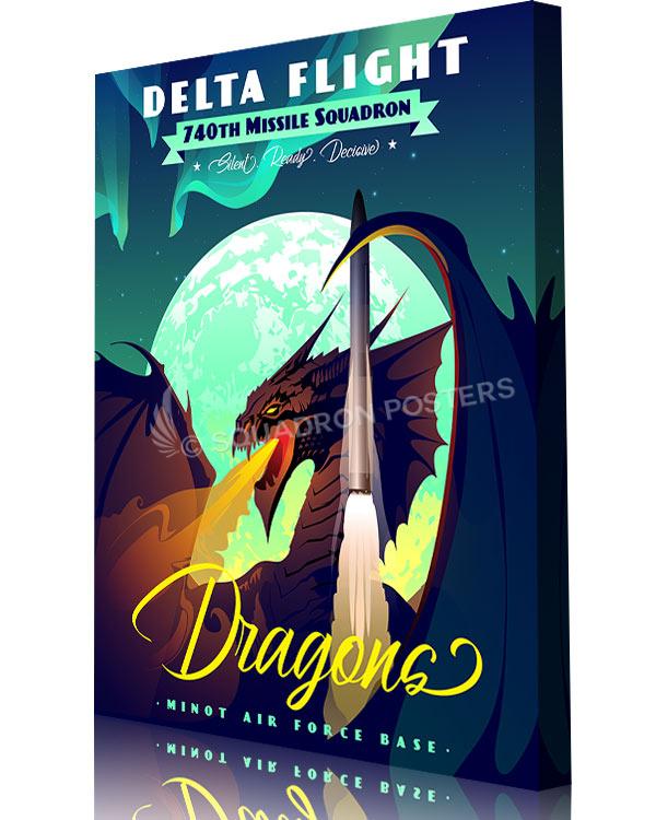 Minot AFB 740th MS Delta Flight Dragons Art