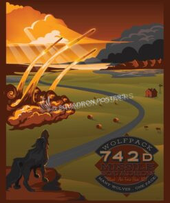 Minot AFB 742d Missile Squadron - version 2 minot_afb_742d_missile_sq_v2_sp01159-featured-aircraft-lithograph-vintage-airplane-poster-art
