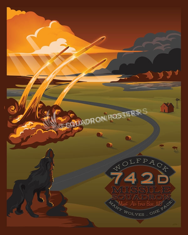 Minot AFB 742d Missile Squadron - version 2 minot_afb_742d_missile_sq_v2_sp01159-featured-aircraft-lithograph-vintage-airplane-poster-art
