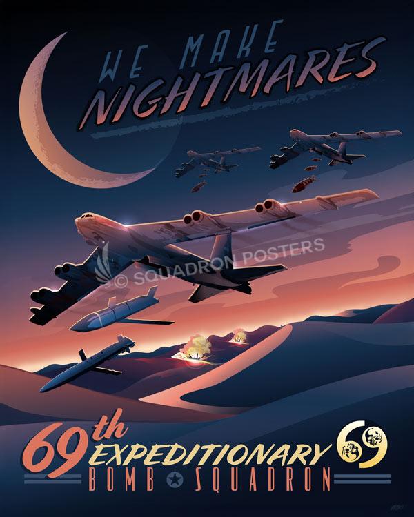 Minot AFB 69th EBS Art by Squadron Posters!