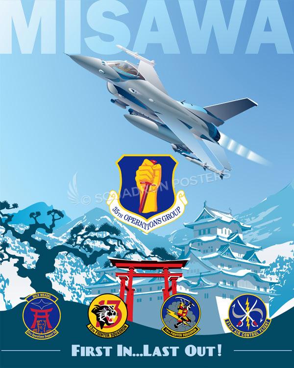 Misawa AB 35th OG canvas art