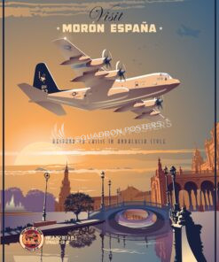 Morón Air Base - Spain, VMGR-252 Moron_AB_KC-130J_VMGR-252_SP00753-featured-aircraft-lithograph-vintage-airplane-poster-art