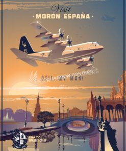 Morón Air Base - Spain Moron_C-130_VMGR-252_SP00830-V2-featured-aircraft-lithograph-vintage-airplane-poster-art