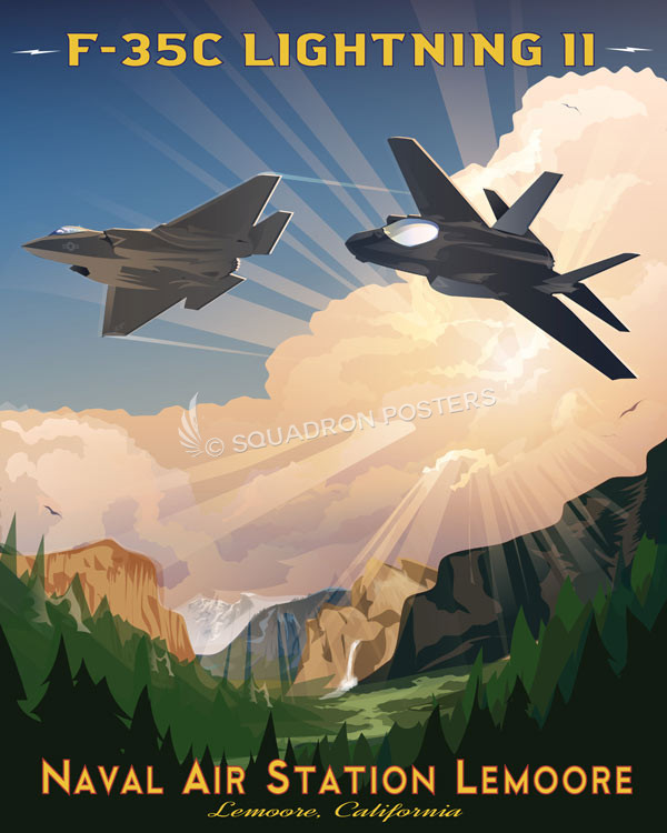 NAS-Lemoore-F-35c-featured-aircraft-lithograph-vintage-airplane-poster-art
