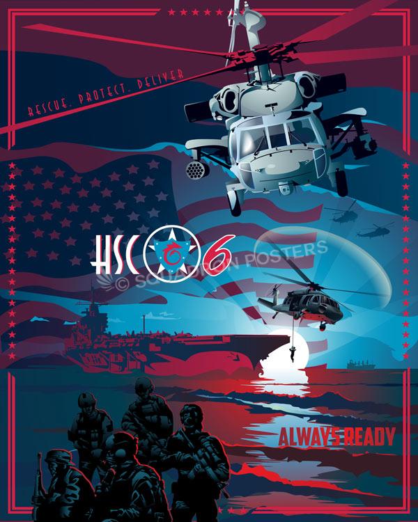 NAS North Island MH-60 HSC-6 Art