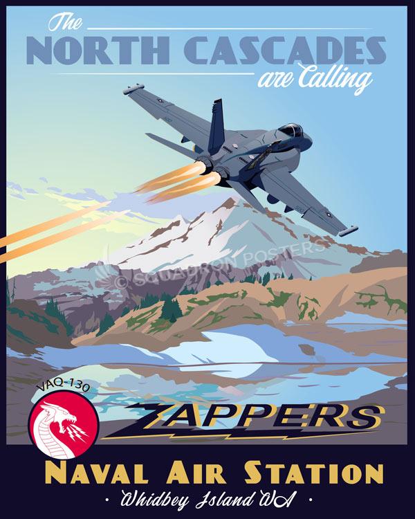 NAS Whidbey Island VAQ-130 Art by - Squadron Posters!
