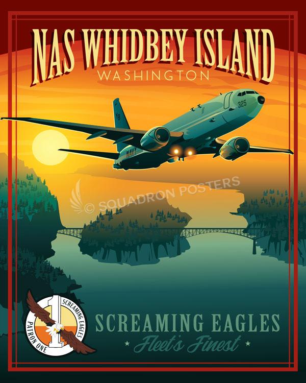 NAS Whidbey Island P-8 VP-1 Art by Squadron Posters!