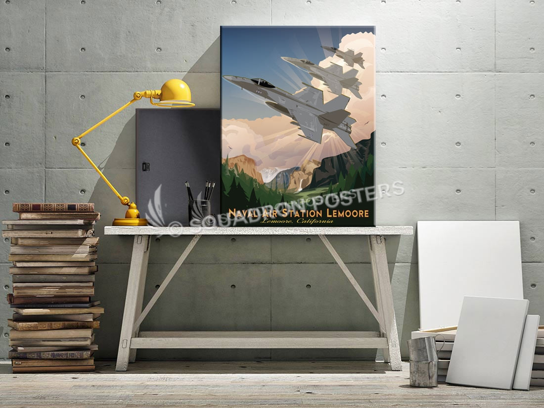 NAS Lemoore F-18 SP00711 canvas-vintage-retro-print