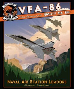 NAS Lemoore VFA-86 nas_lemoore_fa-18_vfa-86_sp01196-featured-aircraft-lithograph-vintage-airplane-poster-art