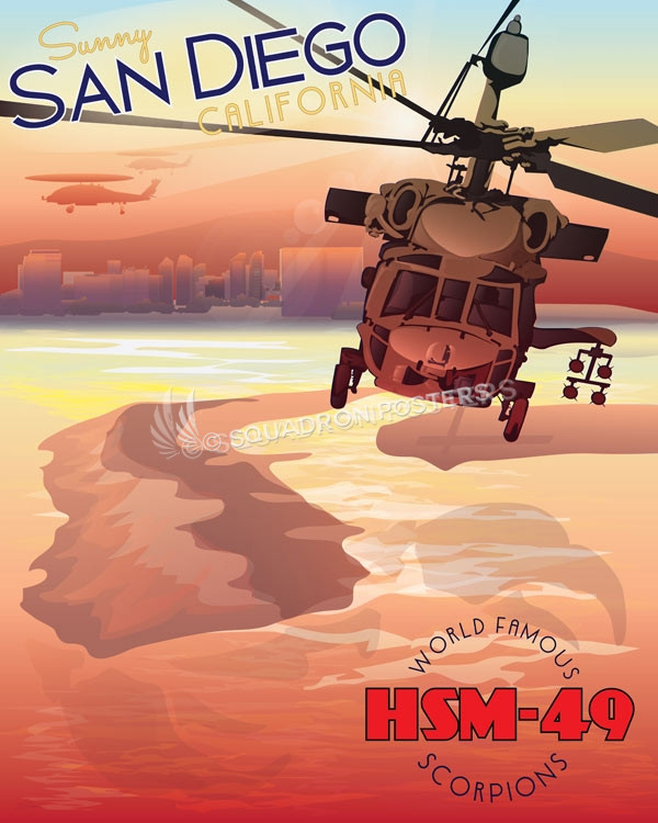 HSM-49 NAS North Island MH-60R NAS_North_Island_MH-60_HSM-49_SP01057-featured-aircraft-lithograph-vintage-airplane-poster-art