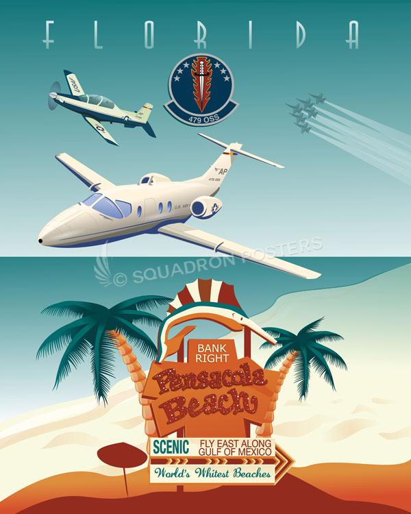 NAS_Pensacola_T-1_T-6_479th_OSS_16x20_FINAL_ModifySB_SPN477999Mfeatured-aircraft-lithograph-vintage-airplane-poster