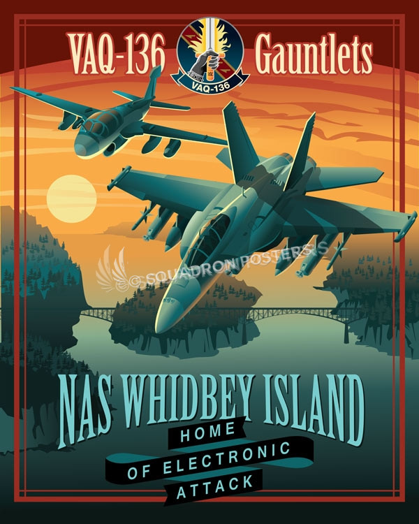 NAS Whidbey EA-18 VAQ-136 SP00693 feature-vintage-print