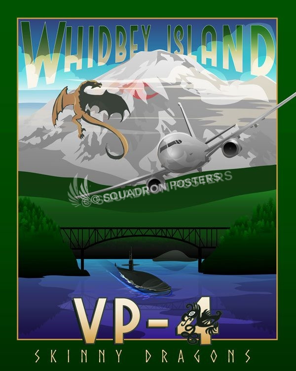 NAS_Whidbey_Island_WA_VP-4_P-8A_GREEN_SP01521-featured-aircraft-lithograph-vintage-airplane-poster-art