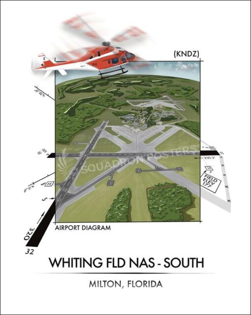 NAS Whiting Field South KNDZ Airfield Art - Squadron Posters