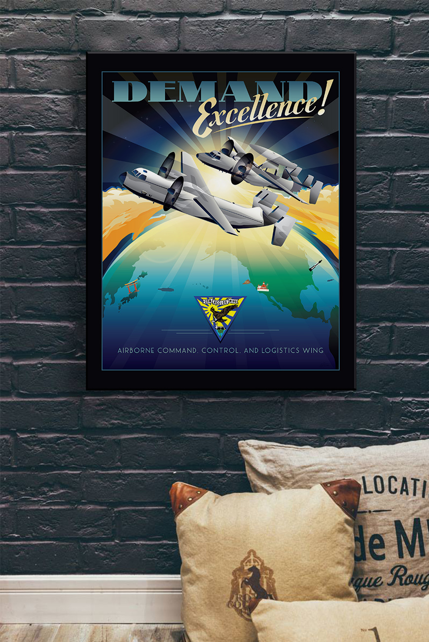 NBVC Point Mugu ACCLOGWING vintage style canvas art by Squadron Posters SP00954
