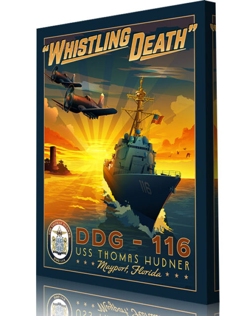 NS Mayport DDG-116 USS Thomas Hudner Art - Squadron Posters