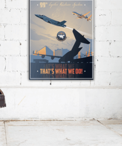 Nellis AFB 99th LRS vintage style military aviation canvas art by - Squadron Posters SP01350