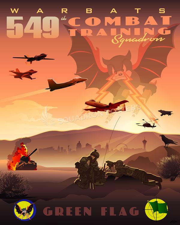 Nellis AFB 549th CTS Green Flag by Squadron Posters!