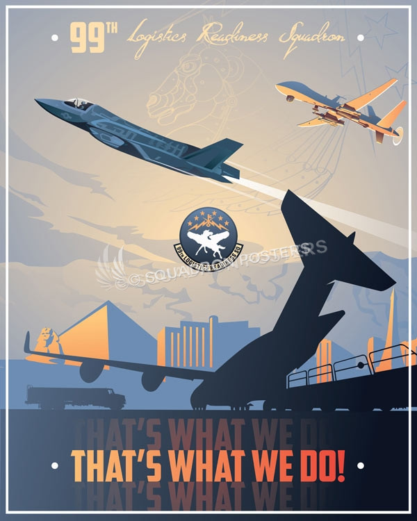 Nellis AFB 99th LRS Nellis_Las_Vegas_F-35_99th_LRS_SP01350-featured-aircraft-lithograph-vintage-airplane-poster-art