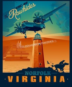 Norfolk-VRC-40-Rawhides-SP00489-vintage-military-aviation-travel-poster-art-print-gift