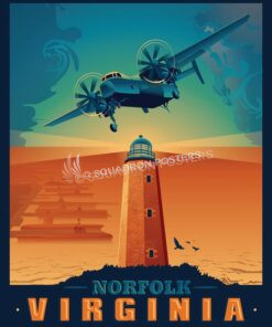 Norfolk Virginia C-2 Greyhound Norfolk_C-2A_GENERIC_SP01480-featured-aircraft-lithograph-vintage-airplane-poster-art