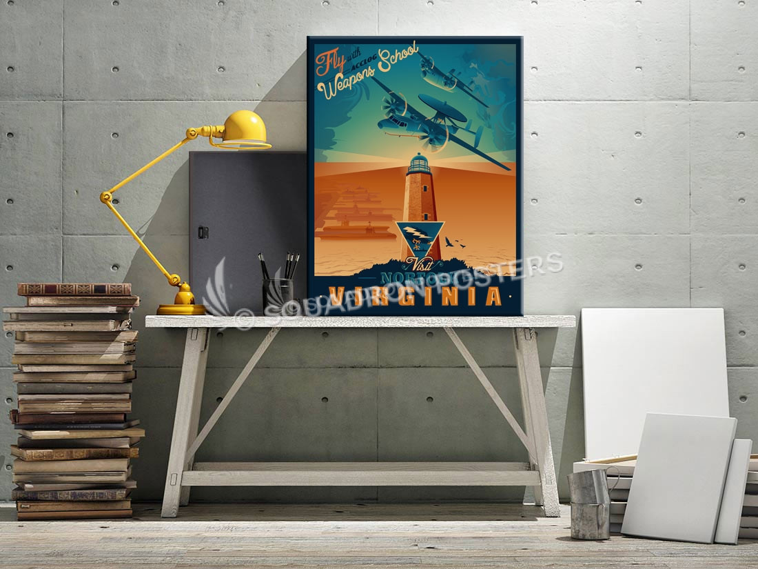 Norfolk E-2C C-2A Weapons School SP00683 canvas-vintage-retro-print