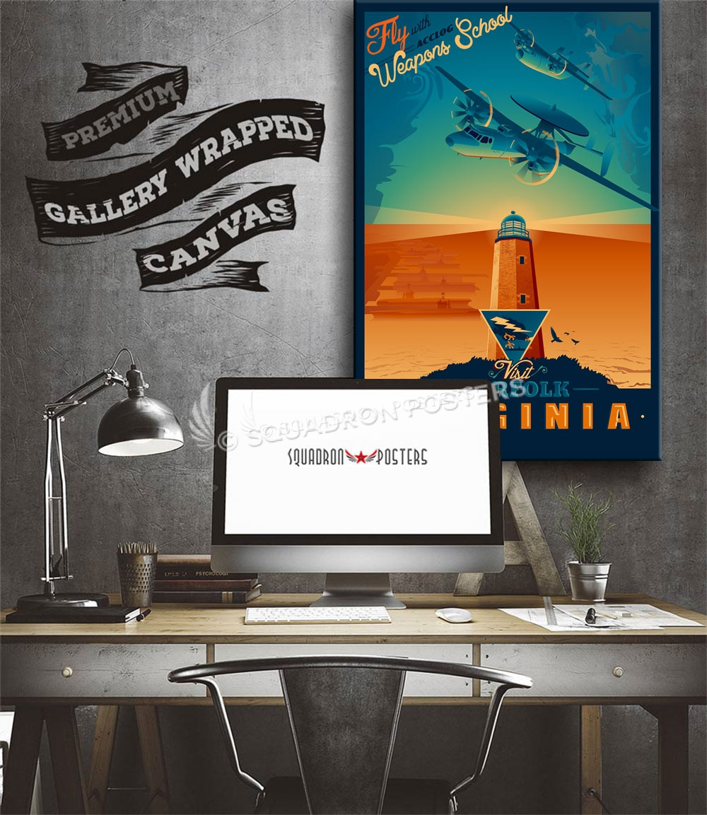Norfolk E-2C C-2A Weapons School SP00683 aircraft-prints-posters-vintage-art