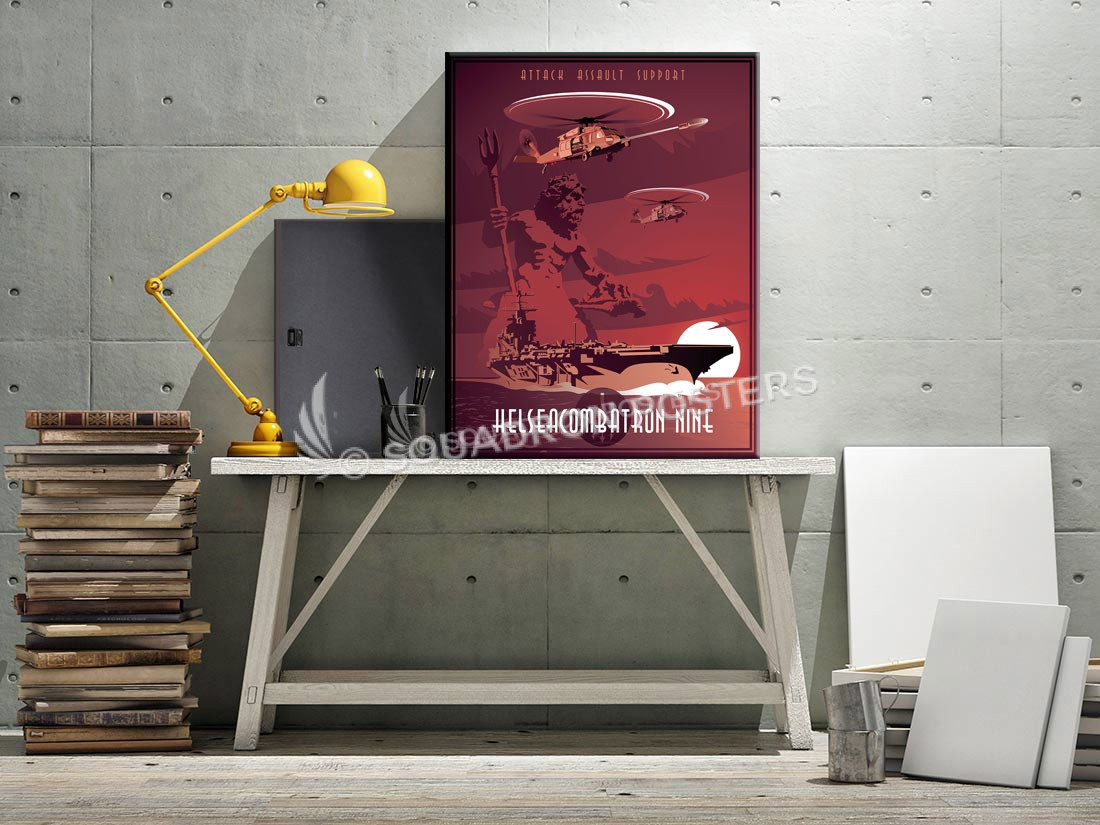 Norfolk MH-60S HSC-9 SP00688 canvas-vintage-retro-print