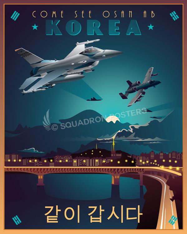 Come See Osan AB Korea Art by Squadron Posters!