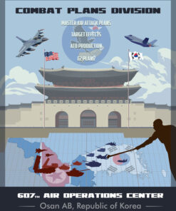 Osan AB Korea 607th AOC Combat Plans Division Art