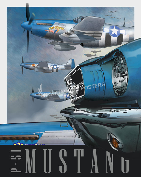 P-51 Mustang Vintage Wwii Warbird Airplane Pilot T-Shirt P-51 Mustang Vintage Wwii Warbird Airplane Pilot T-Shirt