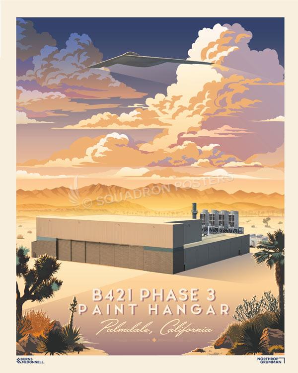 Palmdale CA Northrop Grumman B421 Phase 3 Paint Hangar Art