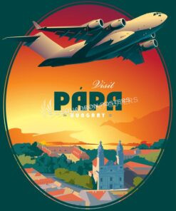 Pápa AB Hungary, C-17 papa_hungary_haw_c-17_generic_sp01175-featured-aircraft-lithograph-vintage-airplane-poster-art