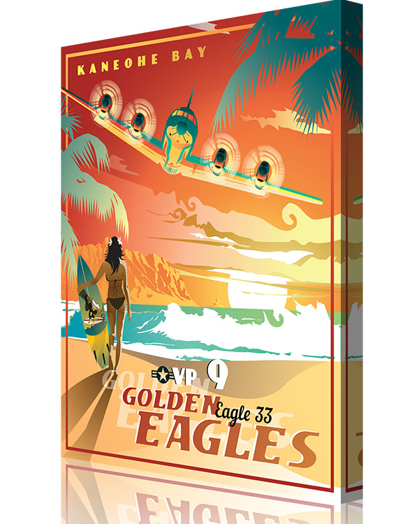 Patrol Squadron 9 (VP-9) is a U.S. Navy patrol squadron located at Marine Corps Base Hawaii. Canvas art feature - K-bay P-3 VP-9 Eagle 33 SP00540