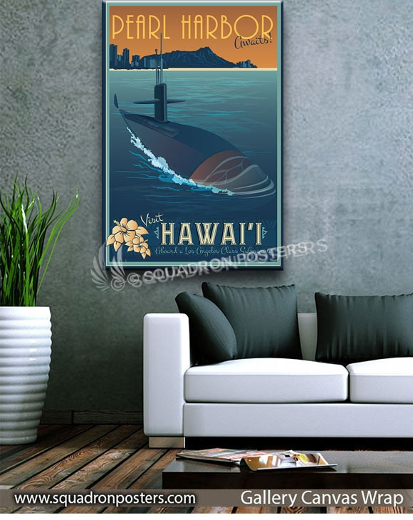 Pearl_Harbor_HI_Sub_SP00926-squadron-posters-vintage-canvas-wrap-naval-prints